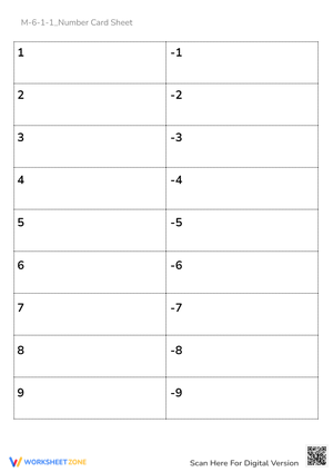 M-6-1-1_Number Card Sheet