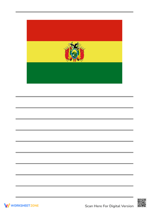 Bolivia Flag Writing Frames