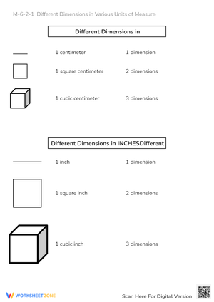 Exploring Dimensions: Length, Area, & Volume Worksheet