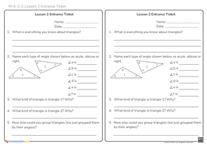Triangle Types & Angles Worksheet - Classify Triangles!