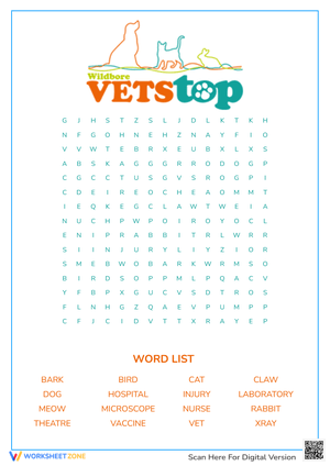 Vets wordsearch