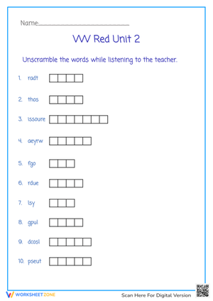Vocabulary workshop red unit 2 Unscramble