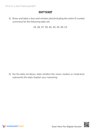 M-6-3-1_Exit Ticket and KEY