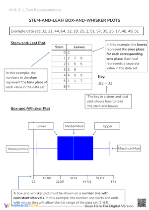 Explore Two Representations Worksheet