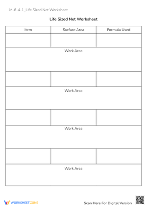 Surface Area Calculation Worksheet - Nets & Formulas Practice
