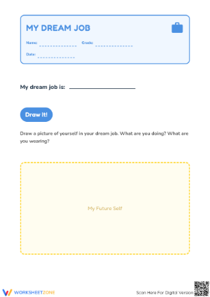 My Dream Job Writing Worksheet | Grade 1 Essential