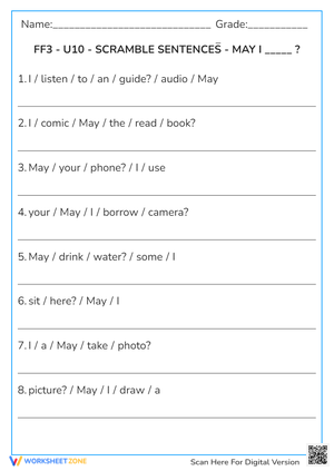 Family&Friends 3_ U10_May I ___ ? (scramble sentences)