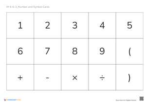 Number & Symbol Cards: Math Basics for Early Learners