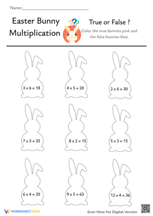 times table true or false