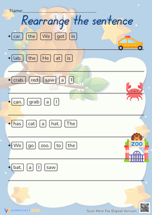 CVC Word Scramble Worksheet