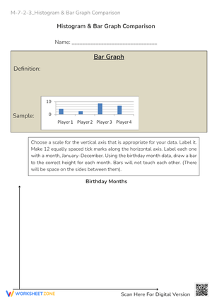 Bar Graph Basics: Birthday Month Data & Graphing Practice