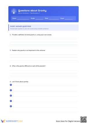 Questions About Gravity: An Educational Quiz