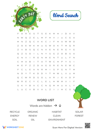 Earth Day Word Search: Environmental Fun