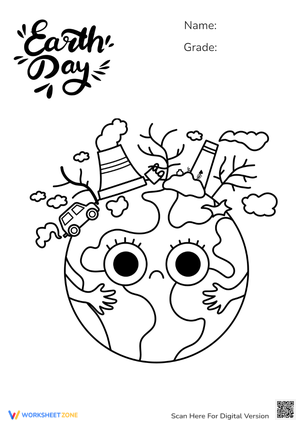 Creative Save the Earth Coloring Page Activity