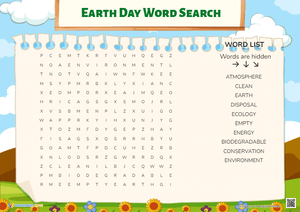 Earth Day Word Search 