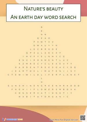 Earth Day Word Search: Nature's Beauty - Grades 2-5 Printable