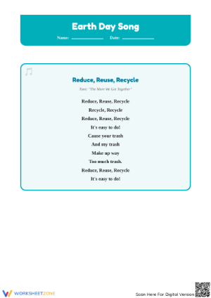 Earth Day Poem Worksheet | Grade 1 Essential Printable