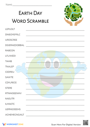 Earth Day Themed Word Scramble