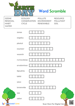 Earth Day Word Scramble 