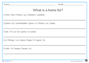 What is a Home For Worksheet
