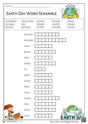Earth Day Word Scramble 