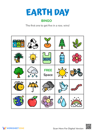 Earth Day Bingo Card