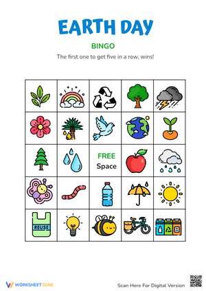 Printable Earth Day Bingo Card for Eco Awareness