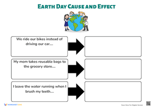 Earth Day Cause and Effect Worksheet