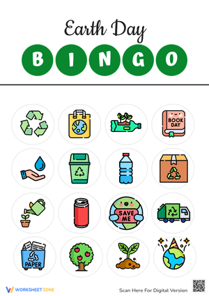 Educational Earth Day Bingo Card for Eco-Learning