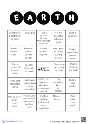 Eco-Literacy with Earth Day Bingo: Text Focus