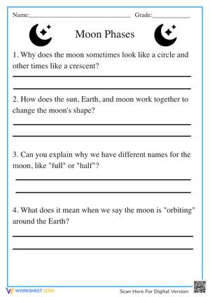 Moon Phases worksheet