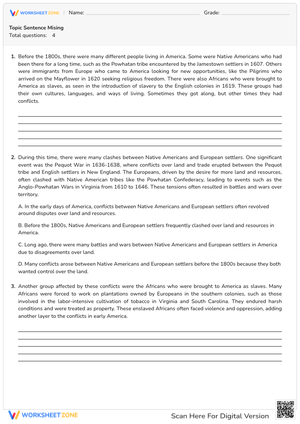 Topic Sentence Mising