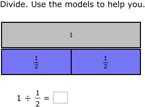 Divide whole numbers by unit fractions