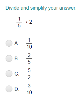 	Divide whole numbers and unit fractions