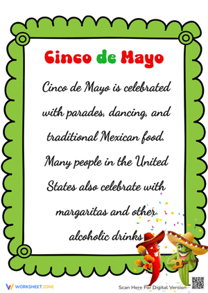 Cinco de Mayo Reading Comprehension - Mexican Culture & Celebrations