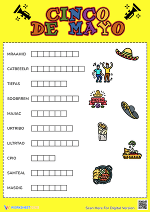 Cinco de Mayo Word Scramble