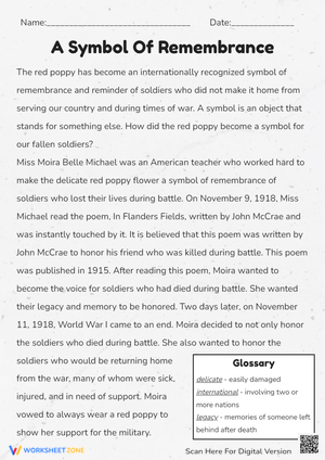 Memorial Day Reading Comprehension 4