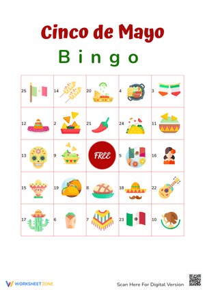 Cinco de Mayo Bingo Game