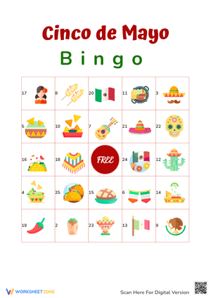 Engaging Bingo Game: Celebrating Cinco de Mayo