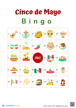 Cinco de Mayo: Interactive Bingo Game Fun