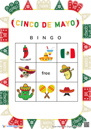Interactive Bingo Game for Cinco de Mayo Celebration