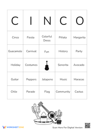 Engaging Cinco de Mayo Fiesta Bingo Game