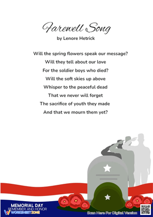 A Soldier: Memorial Day Poems for Kids