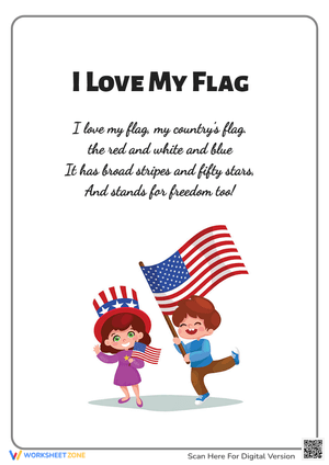 Educational Memorial Day Poem Activity for Kids