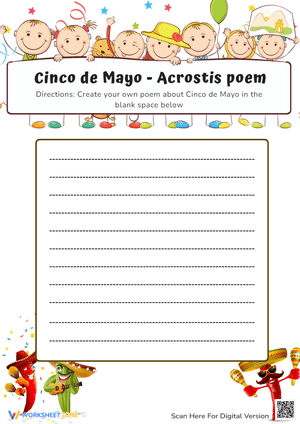Cinco de Mayo Acrostic Poem - Festive Writing Activity for Kids