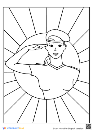 Creative Soldier Coloring Page for Remembrance