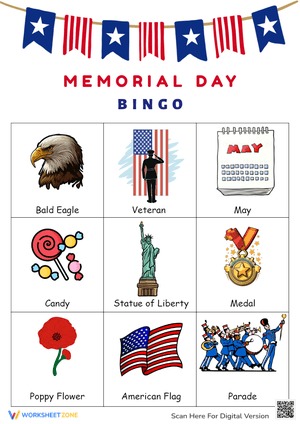 Celebrate Memorial Day with Fun Bingo Game