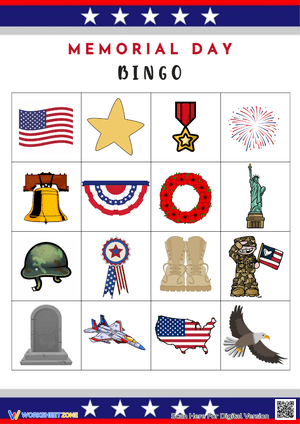 Enjoy Memorial Day Bingo at Home or School