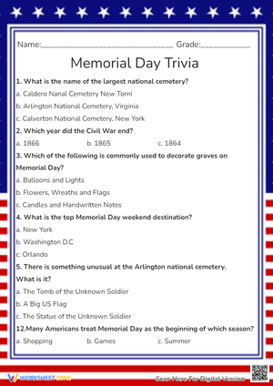 Interactive Memorial Day Trivia for Learning