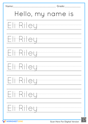 Name Tracing worksheet